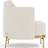 Buy Designer Armchair - Upholstered in Bouclé Fabric - Terrec White 61017 in the Europe