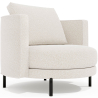 Buy Designer Armchair - Upholstered in Bouclé Fabric - Maura White 61019 - prices