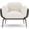 Buy Bouclé Fabric Upholstered Armchair - Vandan White 61021 - in the EU