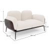 2-Seater Sofa - Upholstered in Bouclé Fabric - Vandan image 7