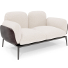 Buy 2-Seater Sofa - Upholstered in Bouclé Fabric - Vandan White 61022 - prices