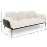 3-Seater Sofa - Upholstered in Bouclé Fabric - Vandan image 7