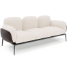 Buy 3-Seater Sofa - Upholstered in Bouclé Fabric - Vandan White 61024 - prices