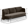 Buy Three-seat Sofa - Velvet Upholstery - Terron Taupe 61026 with a guarantee