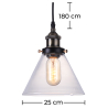 Buy Edison large crystal lampshade pendant lamp Bronze 50875 in the Europe