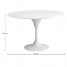 Buy Round Fiberglass Tulipan Table - 110cm White 29845 - in the EU