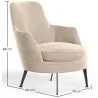 Contemporary Style Upholstered Velvet Design Armchair - Hanneh image 7