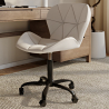Buy Office Chair with Wheels - Swivel Desk Chair - Upholstered in Faux Leather - Black Wito Frame White 61049 in the Europe