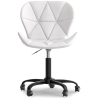 Buy Office Chair with Wheels - Swivel Desk Chair - Upholstered in Faux Leather - Black Wito Frame White 61049 at Privatefloor