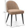 Buy Dining Chair - Upholstered in Velvet - Grata Cream 61050 with a guarantee