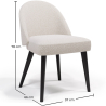 Buy Dining Chair - Upholstered in Bouclé Fabric - Grata White 61051 Home delivery