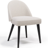 Buy Dining Chair - Upholstered in Bouclé Fabric - Grata White 61051 - prices