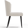 Buy Dining Chair - Upholstered in Bouclé Fabric - Kirna White 61053 at Privatefloor