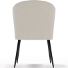 Buy Dining Chair - Upholstered in Bouclé Fabric - Kirna White 61053 in the Europe
