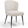 Buy Dining Chair - Upholstered in Bouclé Fabric - Kirna White 61053 - prices