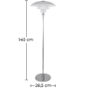 Buy Liam Floor Lamp  - Steel and Glass Steel 15228 Home delivery