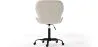 Office Chair with Wheels - Swivel Desk Chair - Upholstered in Bouclé Fabric - Black Wito Frame image 7