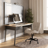 Buy Office Chair with Wheels - Swivel Desk Chair - Upholstered in Bouclé Fabric - Black Wito Frame White 61055 - prices