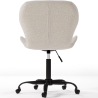 Buy Office Chair with Wheels - Swivel Desk Chair - Upholstered in Bouclé Fabric - Black Wito Frame White 61055 with a guarantee