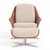 Contemporary Upholstered Design Armchair with Footrest - Asher image 7