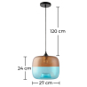 Buy Crystal Ceiling Lamp - Blue Pendant Lamp - Bluey Blue 58259 Home delivery