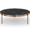 Buy Black Marble Coffee Table - 50cm Diameter - Fika Black 61093 - in the EU