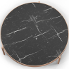 Buy Black Marble Coffee Table - 50cm Diameter - Fika Black 61093 Home delivery