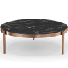 Buy Black Marble Coffee Table - 90cm Diameter - Fika Black 61094 - in the EU