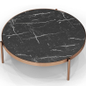 Buy Black Marble Coffee Table - 90cm Diameter - Fika Black 61094 at Privatefloor