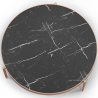 Buy Black Marble Coffee Table - 90cm Diameter - Fika Black 61094 Home delivery