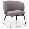 Curved Upholstered Design Armchair - Contemporary Style - Opreh image 7