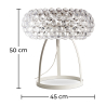 Buy Table Lamp - Crystal Button Living Room Lamp - Large - Savoni Transparent 53531 in the Europe