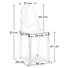 Buy Dining Chair Victoria Queen Design Transparent Transparent 16458 with a guarantee