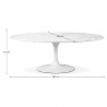 Buy Oval Marble Dining Table - Tulip Marble 15419 Home delivery
