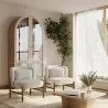 Bouclé Fabric and Wood Armchair - Brina image 7