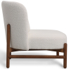 Buy Bouclé Fabric and Wood Armchair - Brina White 61135 in the Europe