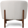 Buy Bouclé Fabric and Wood Armchair - Brina White 61135 Home delivery