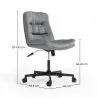 Upholstered Office Chair - Swivel - Hera image 7