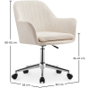 Buy Swivel Office Chair with Armrests - Lumby Beige 61145 - prices