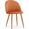 Dining Chair - Upholstered in Velvet - Backrest with Pattern - Evelyne image 7