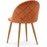 Buy Dining Chair - Upholstered in Velvet - Backrest with Pattern - Evelyne Reddish orange 61146 - in the EU