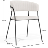 Buy Dining chair - Upholstered in Bouclé Fabric - Gruna White 61149 - in the EU