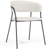 Buy Dining chair - Upholstered in Bouclé Fabric - Gruna White 61149 - prices
