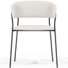 Buy Dining chair - Upholstered in Bouclé Fabric - Gruna White 61149 - in the EU