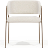 Buy Dining chair - Upholstered in Bouclé Fabric - Charke White 61152 - in the EU