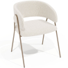 Buy Dining chair - Upholstered in Bouclé Fabric - Charke White 61152 Home delivery