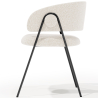 Buy Dining chair - Upholstered in Bouclé Fabric - Charke White 61153 Home delivery
