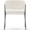 Buy Dining chair - Upholstered in Bouclé Fabric - Charke White 61153 with a guarantee