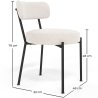 Buy Dining Chair - Upholstered in Bouclé Fabric - Raga White 61154 - prices