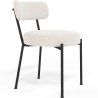 Buy Dining Chair - Upholstered in Bouclé Fabric - Raga White 61154 at Privatefloor